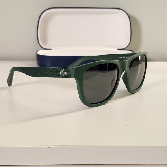 LACOSTE NWT Men's Matte Green Soft Square Classic Sunglasses - Picture 4 of 11